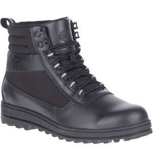 Harley-Davidson Mens Tallmadge 5-Inch Lace Black Leather Boots